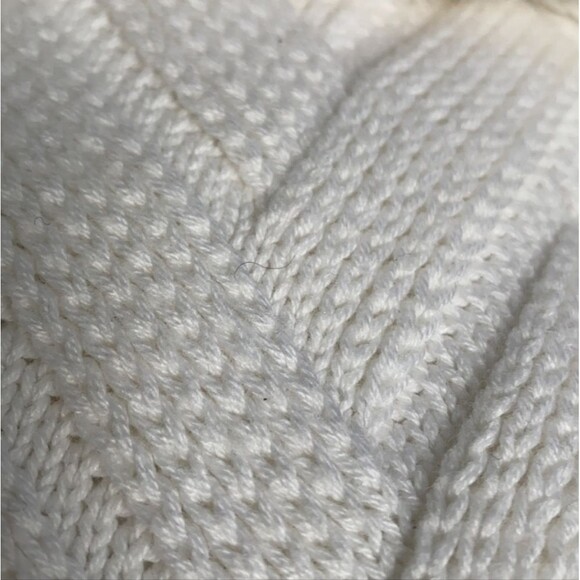 SONOMA Herringbone Pattern Crewneck Long Sleeve Sweater White Women Size M - Picture 4 of 9